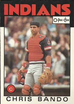1986 O-Pee-Chee Baseball Cards 211     Chris Bando